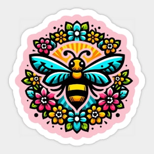 Flower Bee Sticker